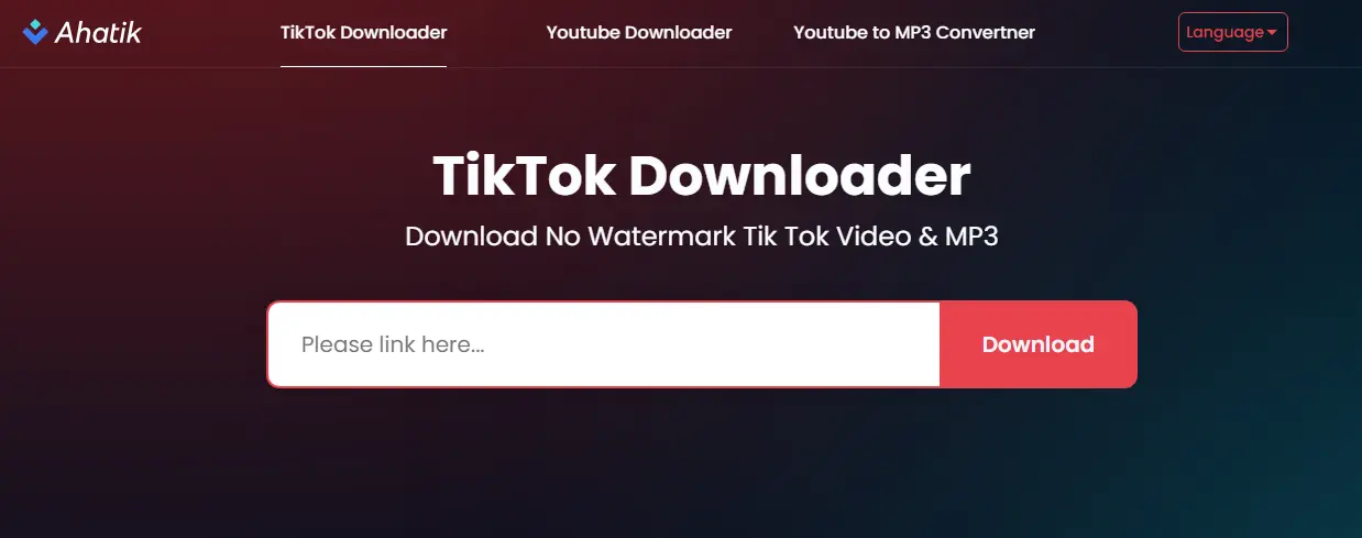 Baixe vídeos do YouTube e TikTok com o Ahatik Video Downloader